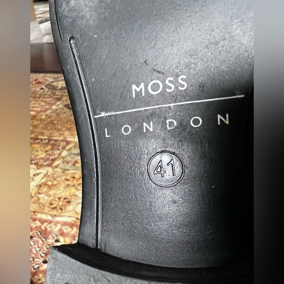 🇬🇧 MOSS LONDON Formal Black Men’s Shoes - Picture 6 of 6